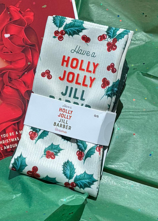 Holly Jolly Jill Barber Christmas Socks